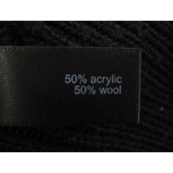 Vintage The Limited Sweater Womens Small Navy Blue Cable Knit V-Neck Wool Y2K - Picture 6 of 12